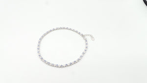 BLUE EVIL EYE DIAMOND ANKLET