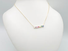 Load image into Gallery viewer, RAINBOW DIAMOND GOLD NECKLACE