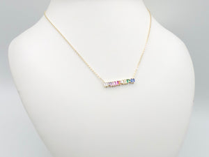 RAINBOW DIAMOND GOLD NECKLACE