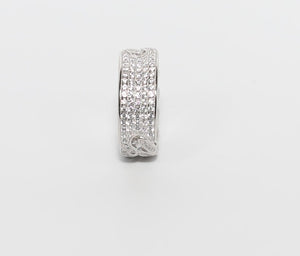 DIAMOND CUBAN PLATE RING