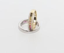 Load image into Gallery viewer, RAINBOW DIAMOND GOLD RING