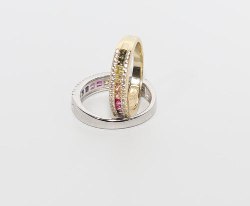 RAINBOW DIAMOND GOLD RING