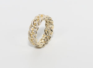 CUBAN FLOODED GOLD RING