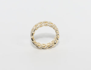 CUBAN FLOODED GOLD RING