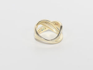 RAINBOW LOVE DIAMOND GOLD RING