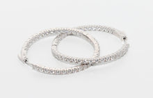 Load image into Gallery viewer, DIAMOND HOOP EARRINGS