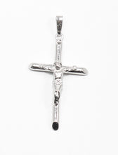 Load image into Gallery viewer, SOLID SILVER CROSS WITH JESUS