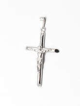 Load image into Gallery viewer, SOLID SILVER CROSS WITH JESUS