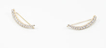 Load image into Gallery viewer, DIAMOND LINE AGAINST EAR GOLD EARRINGS