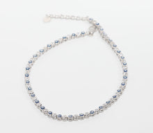 Load image into Gallery viewer, BLUE EVIL EYE DIAMOND ANKLET